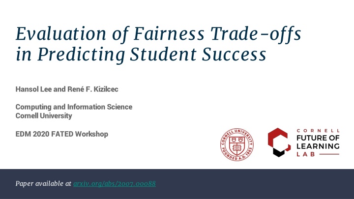 evaluation of fairness trade offs in predicting