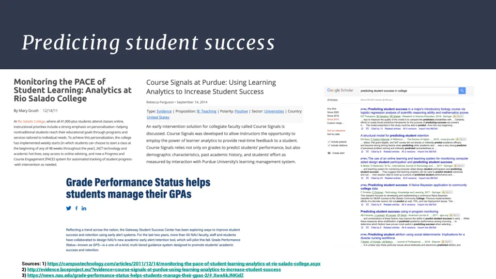 predicting student success