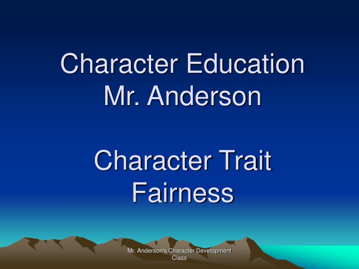 character education mr anderson