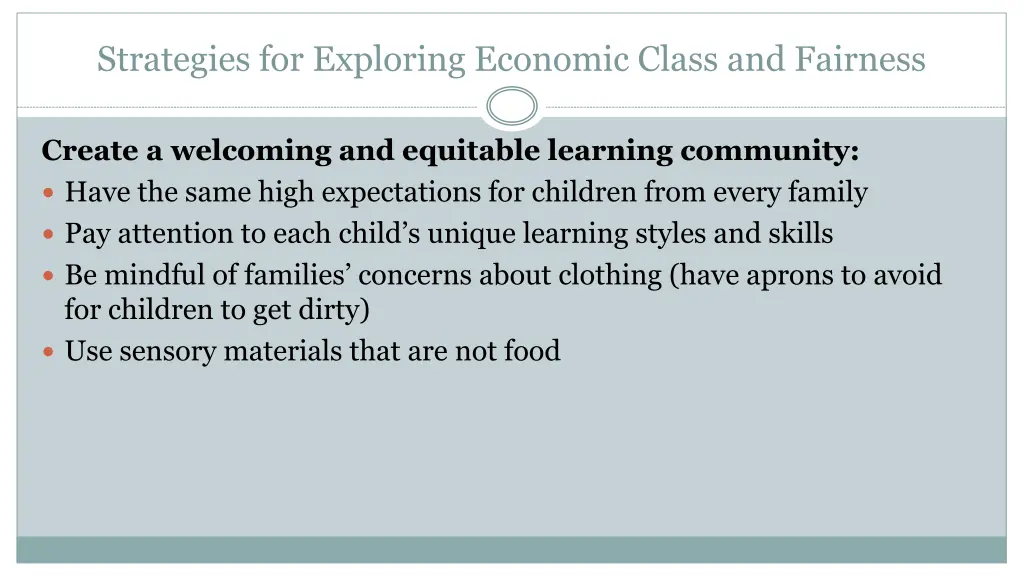 strategies for exploring economic class