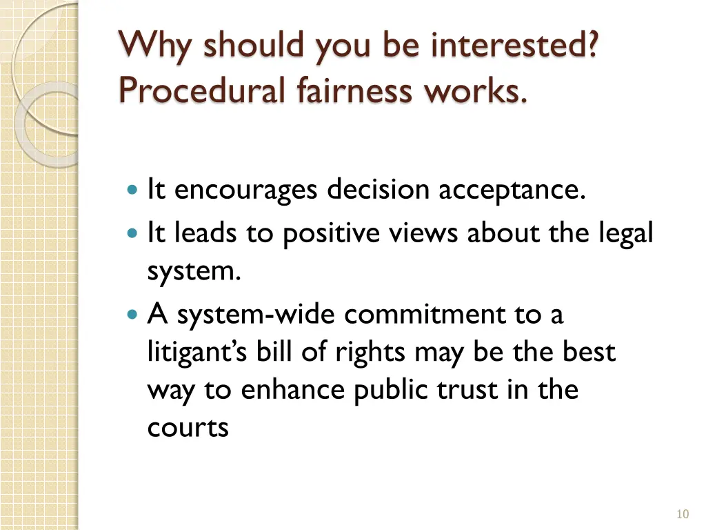 why should you be interested procedural fairness