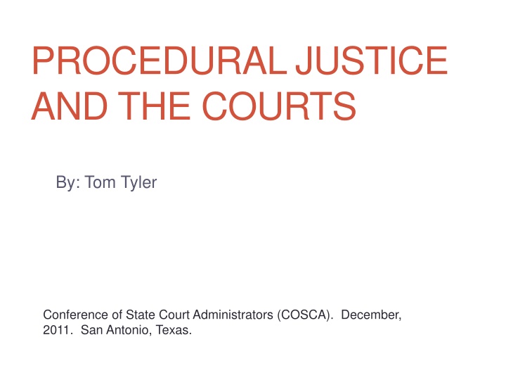 procedural justice and the courts