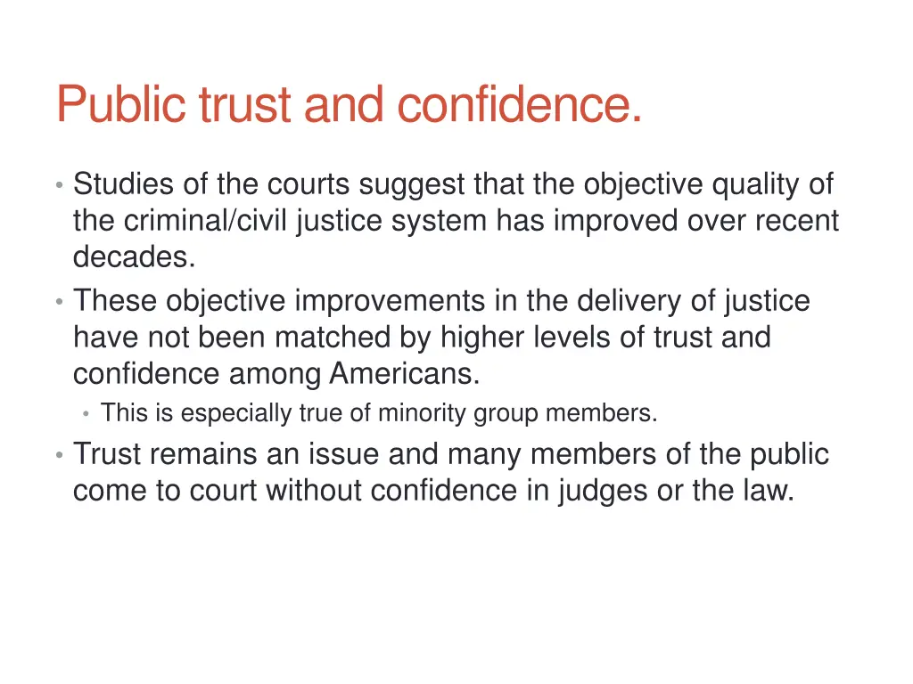 public trust and confidence