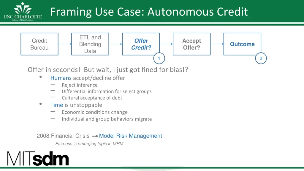 framing use case autonomous credit