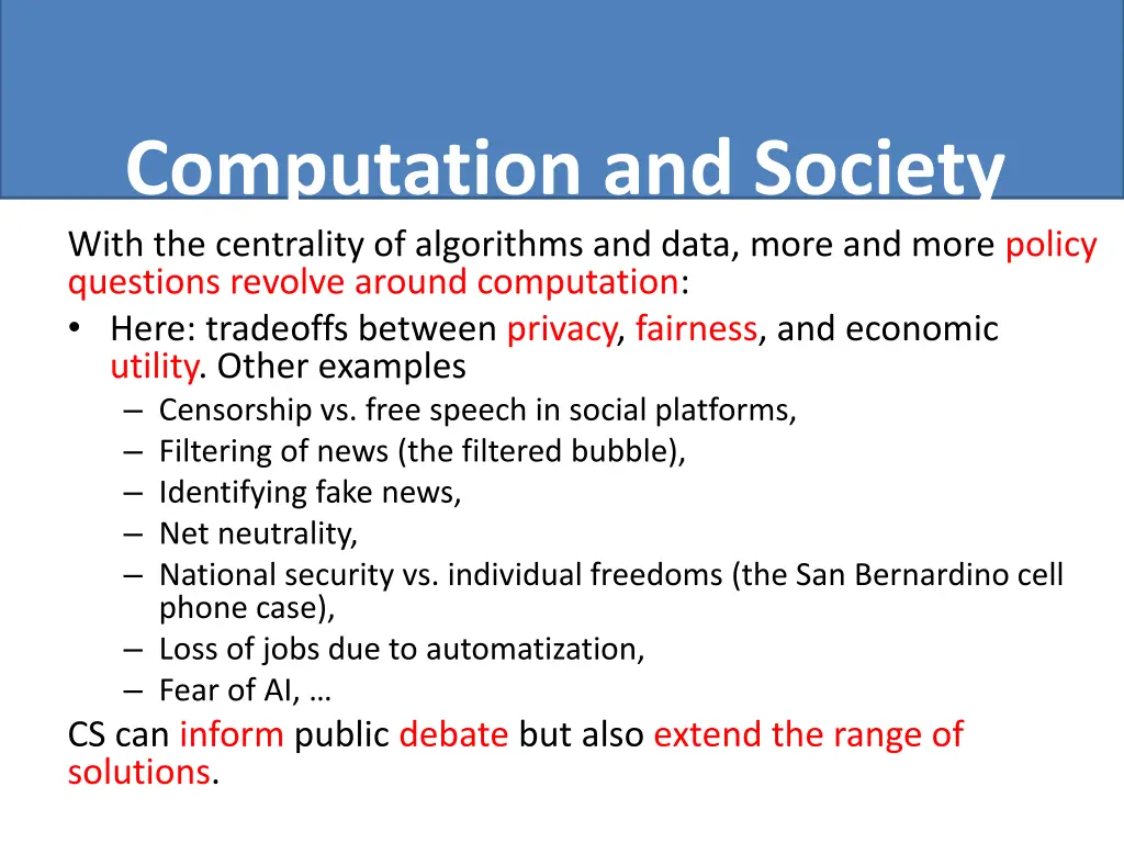 computation and society with the centrality