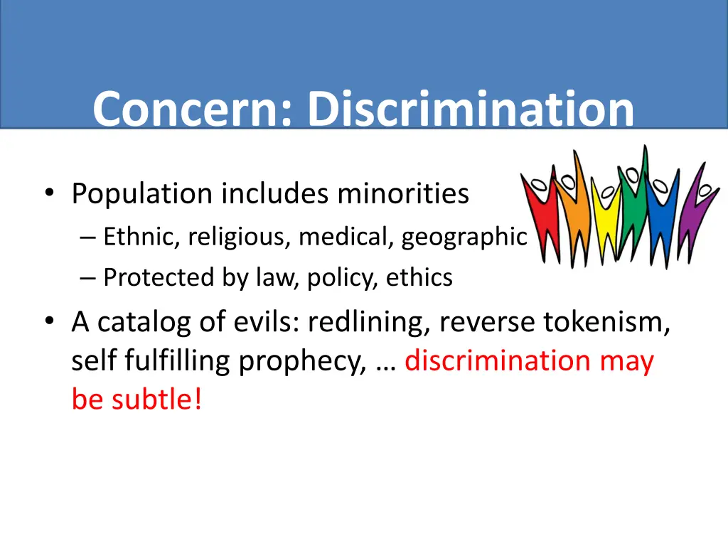 concern discrimination