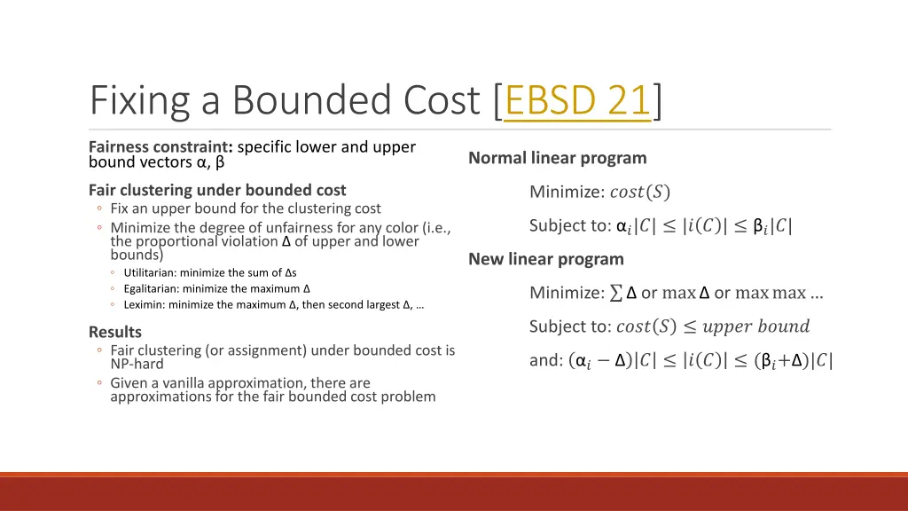 fixing a bounded cost ebsd 21