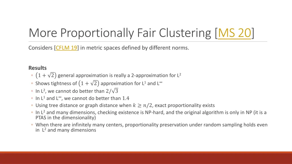 more proportionally fair clustering ms 20