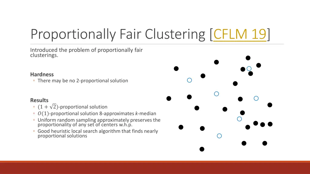 proportionally fair clustering cflm 19