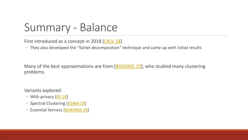 summary balance