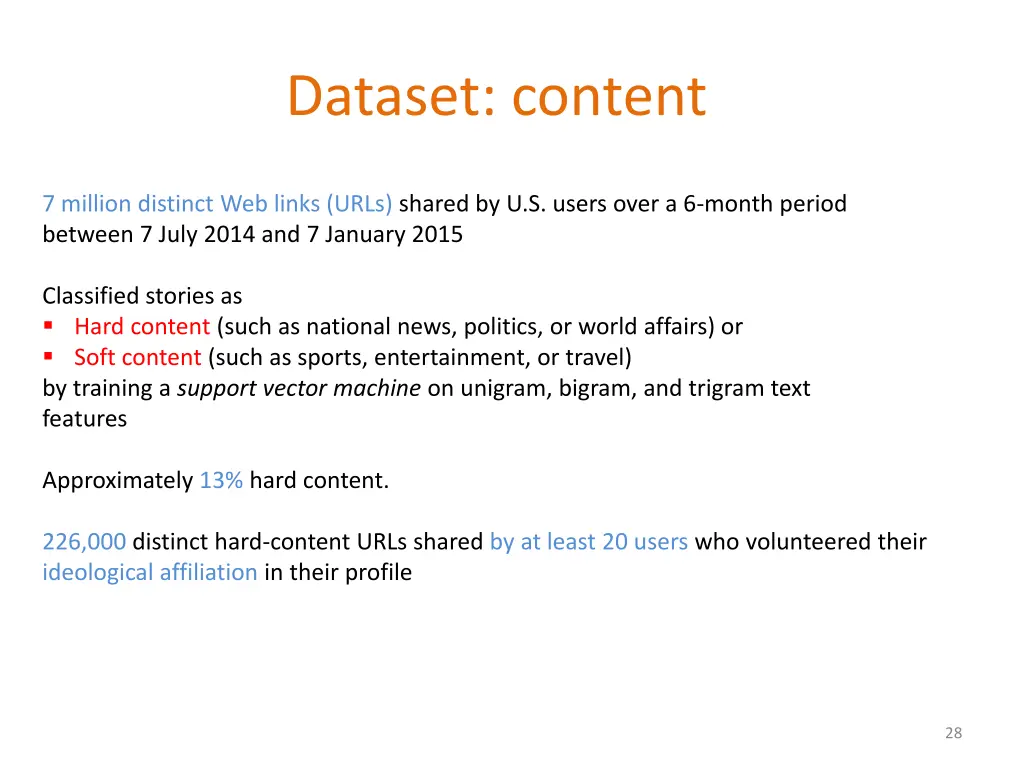 dataset content