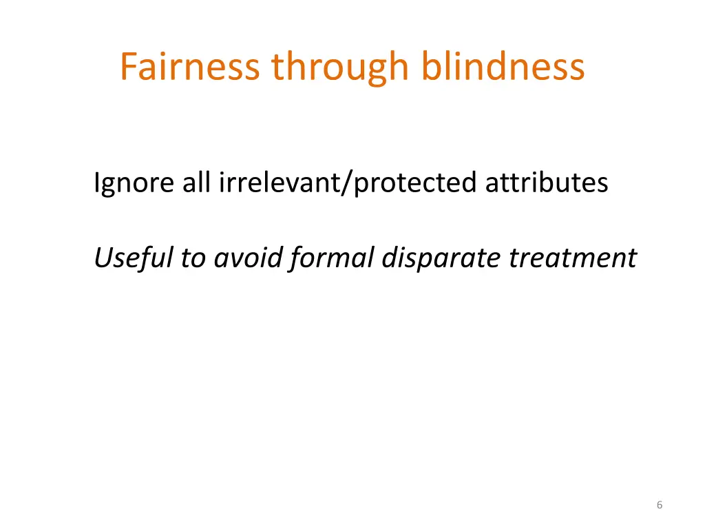 fairness through blindness