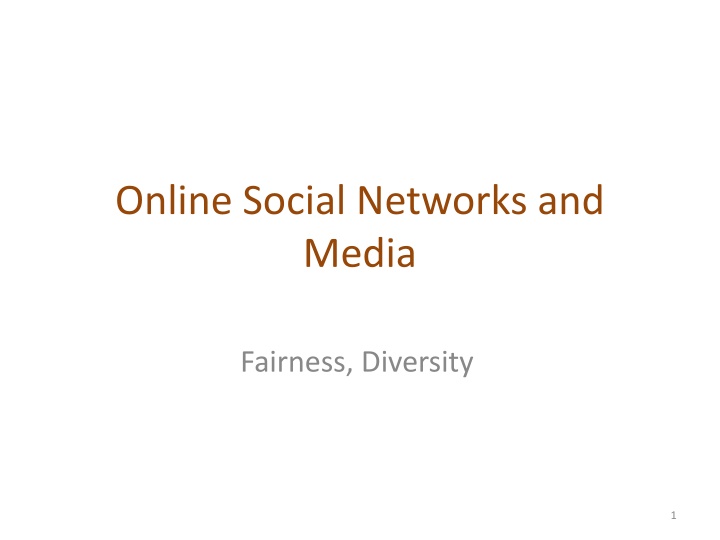 online social networks and media