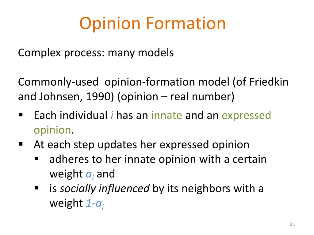 opinion formation