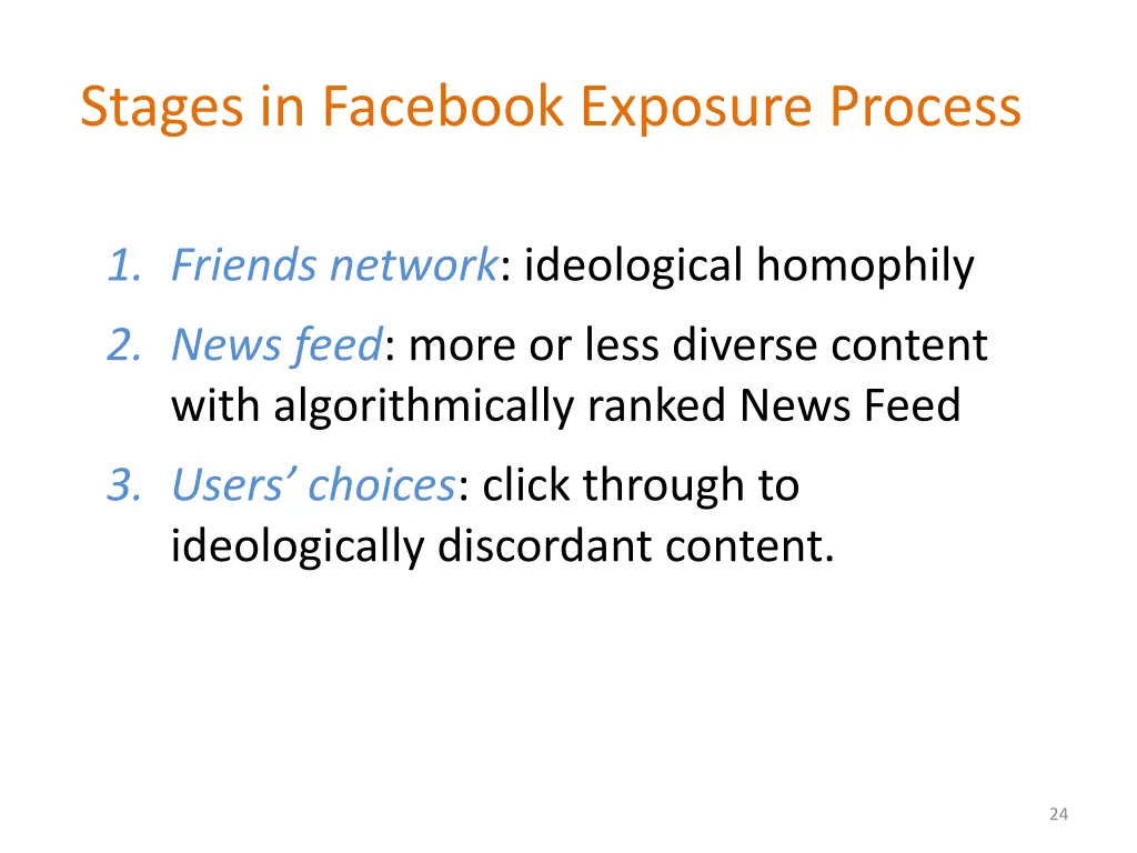 stages in facebook exposure process