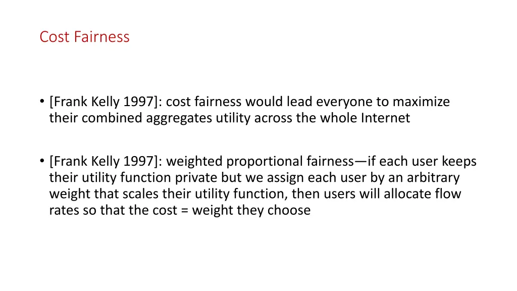 cost fairness 1