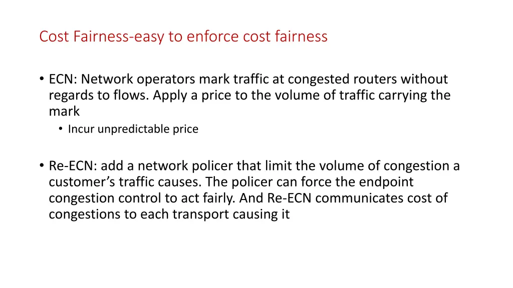 cost fairness easy to enforce cost fairness