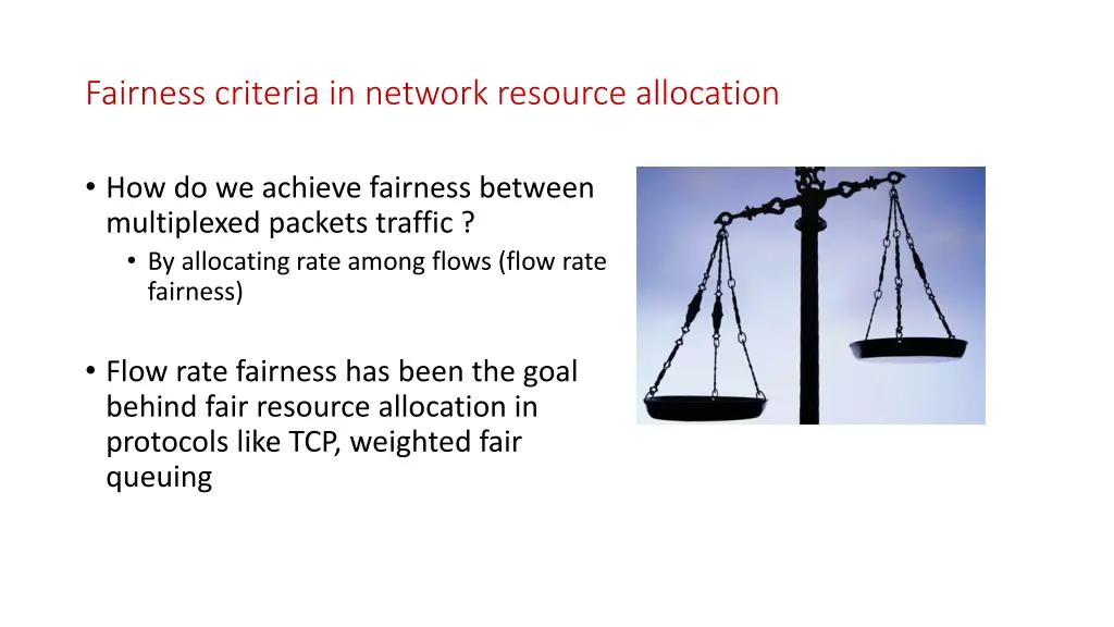 fairness criteria in network resource allocation