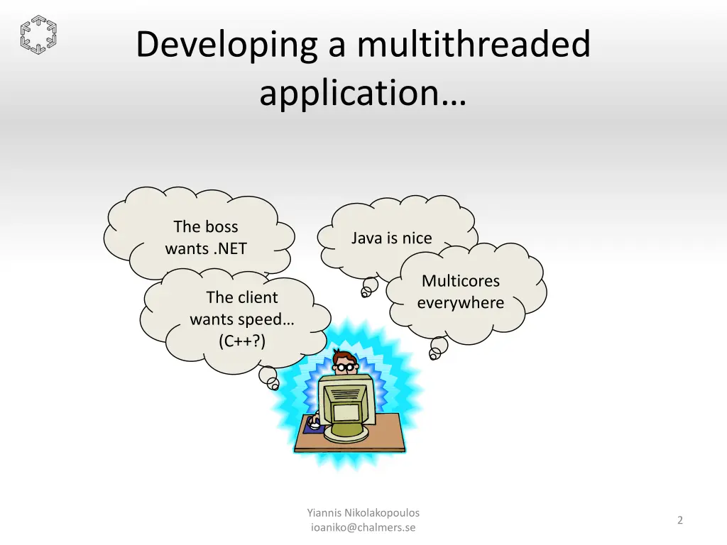 developing a multithreaded application