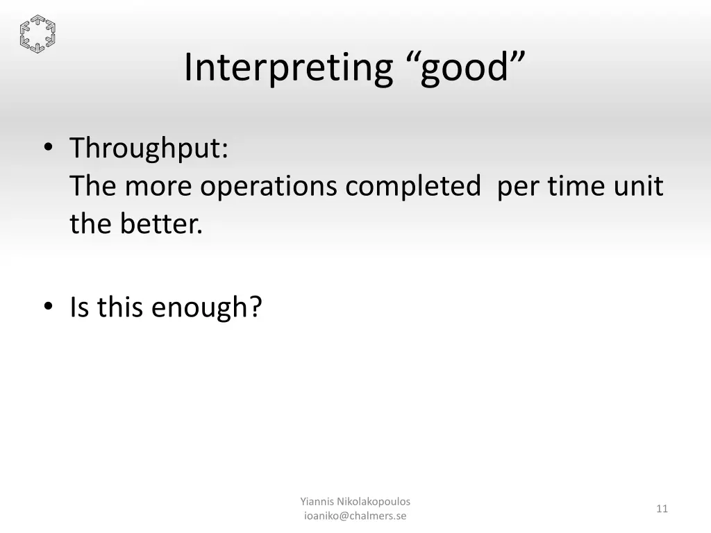 interpreting good