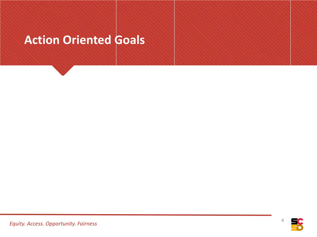 action oriented goals