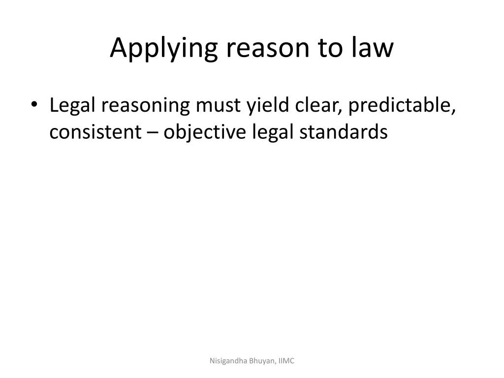 applying reason to law 1