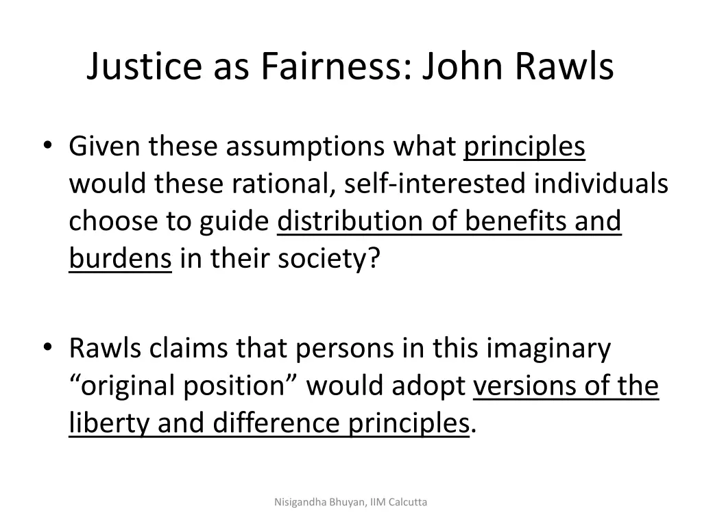 justice as fairness john rawls 1