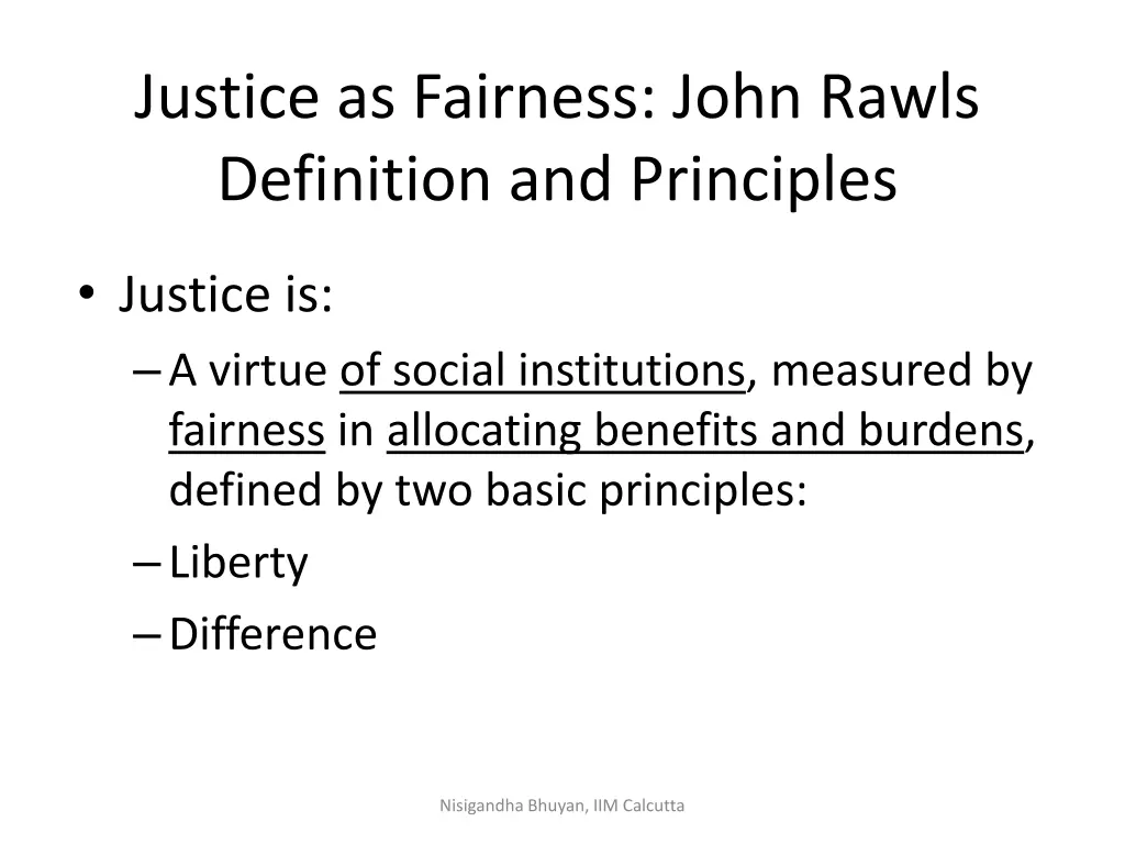 justice as fairness john rawls definition