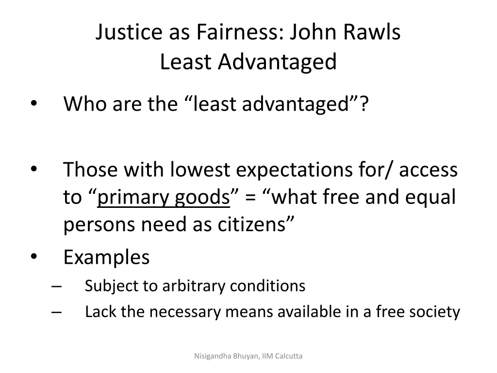 justice as fairness john rawls least advantaged