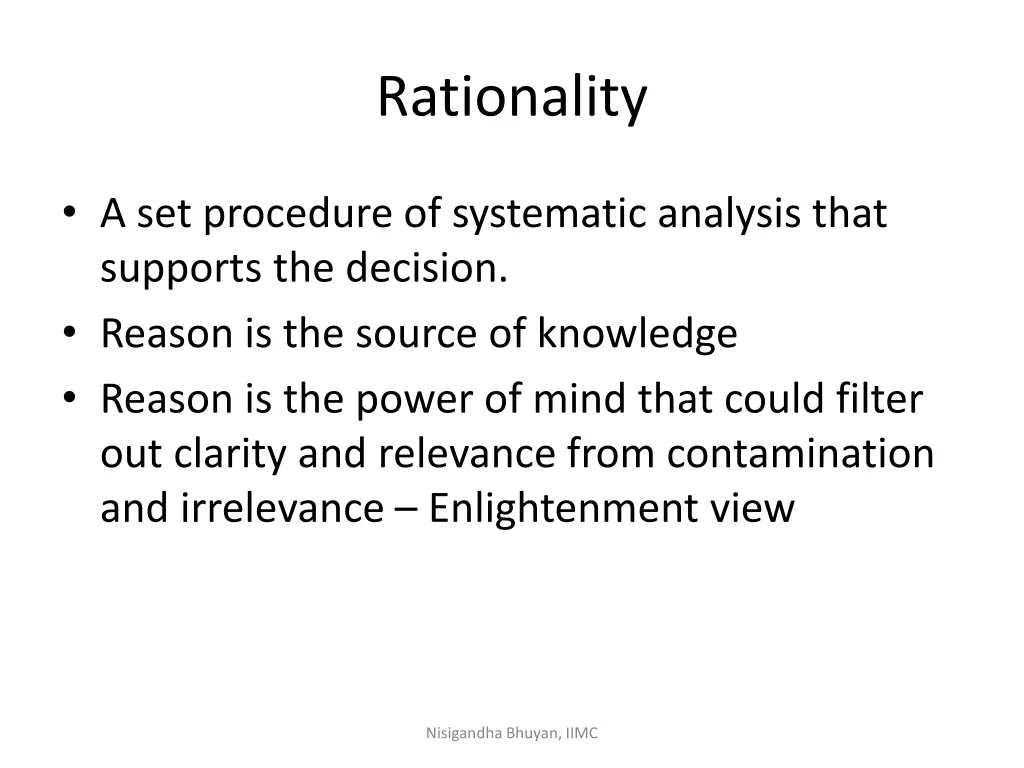 rationality