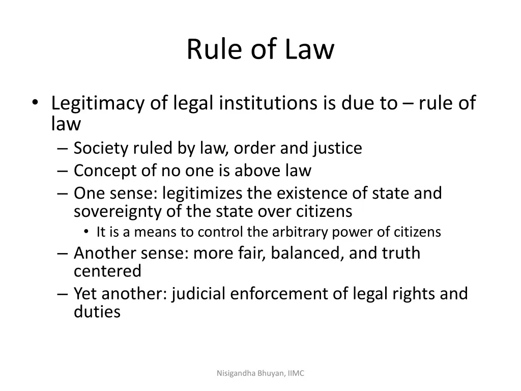 rule of law