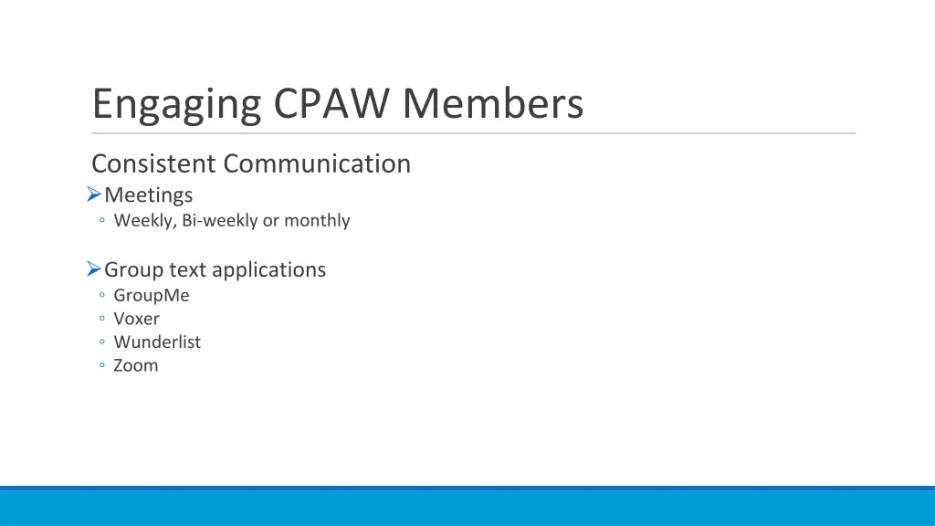 engaging cpaw members 1