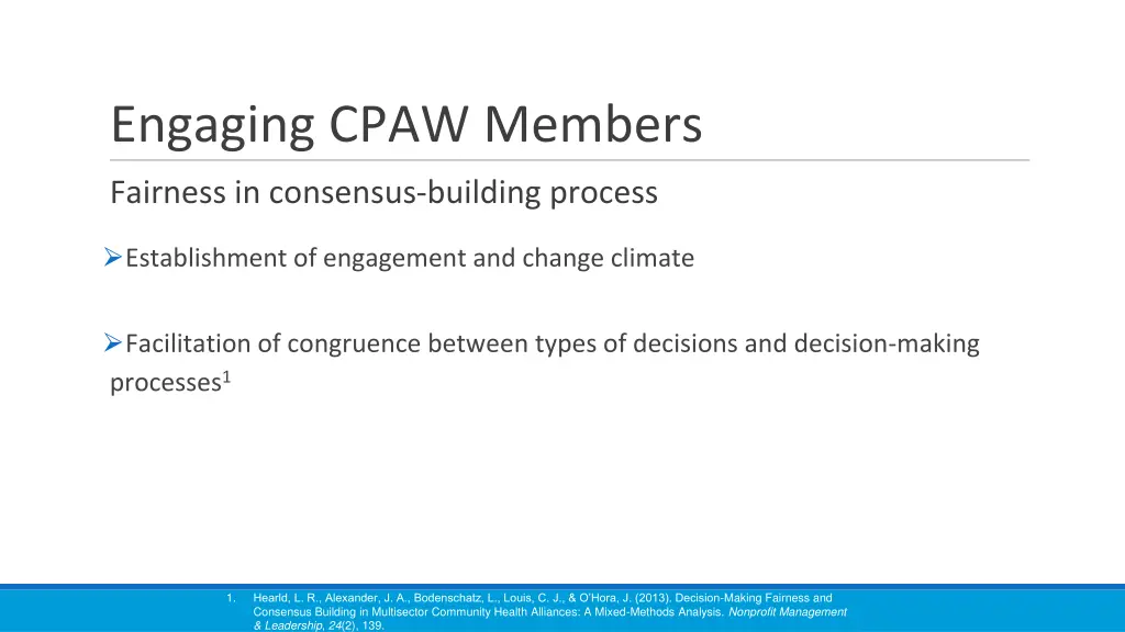 engaging cpaw members