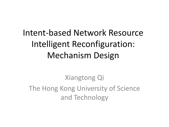 intent based network resource intelligent