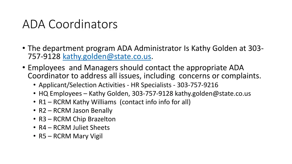 ada coordinators