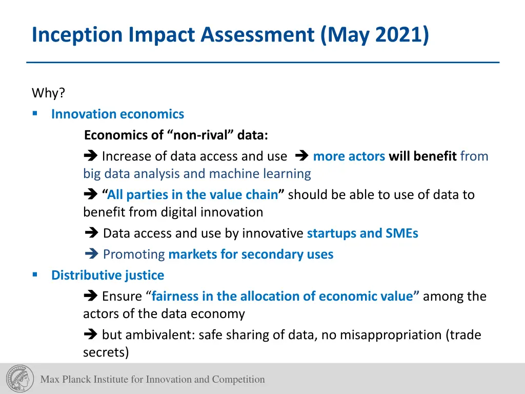 inception impact assessment may 2021