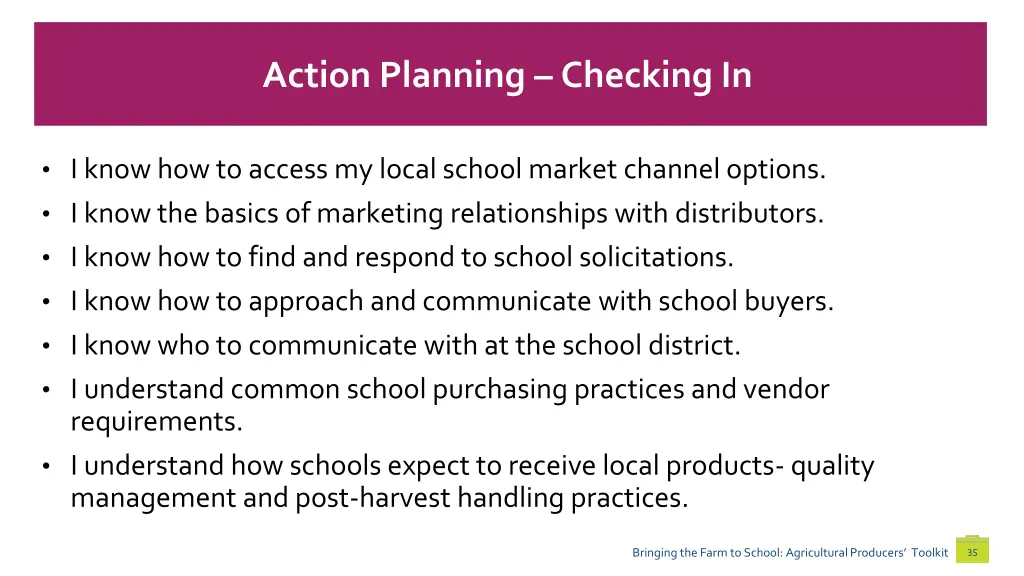 action planning checking in