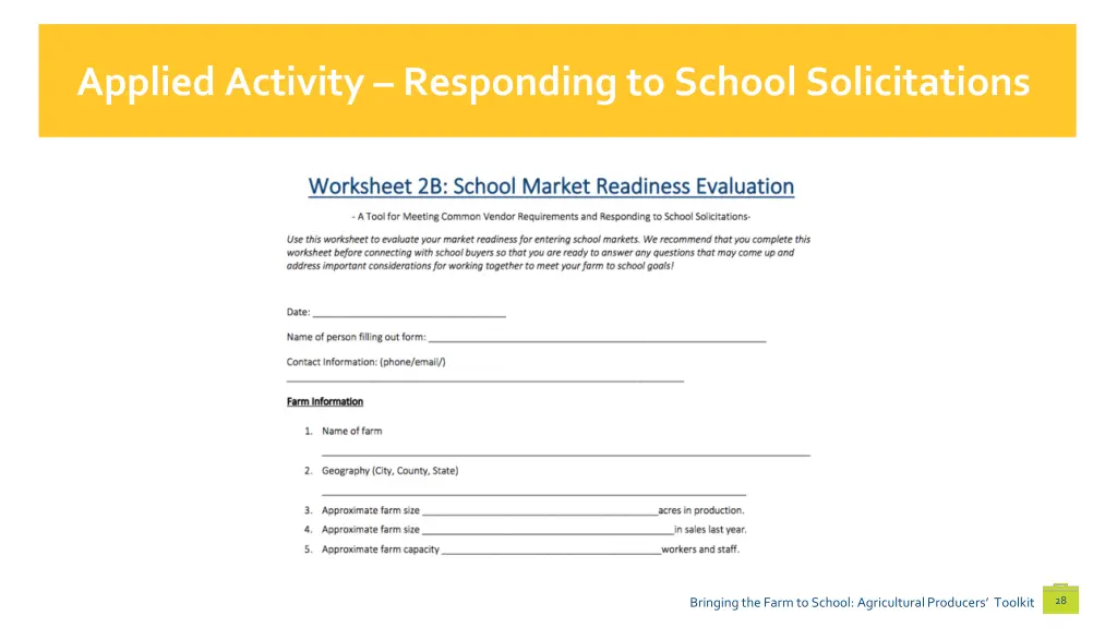 applied activity responding to school