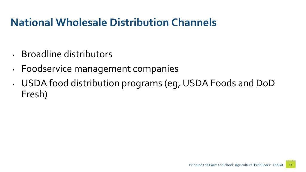 national wholesale distribution channels