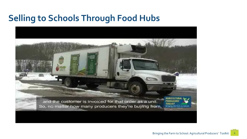 selling to schools through food hubs