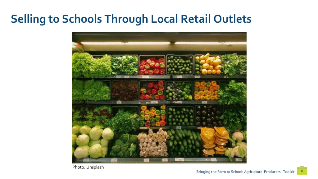 selling to schools through local retail outlets