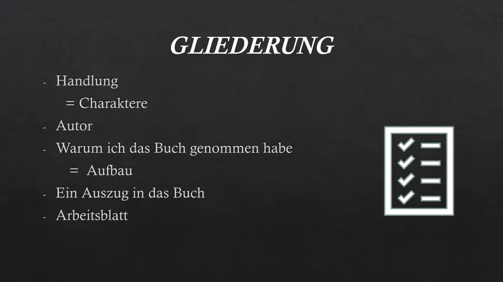 gliederung