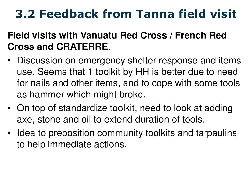 3 2 feedback from tanna field visit 1