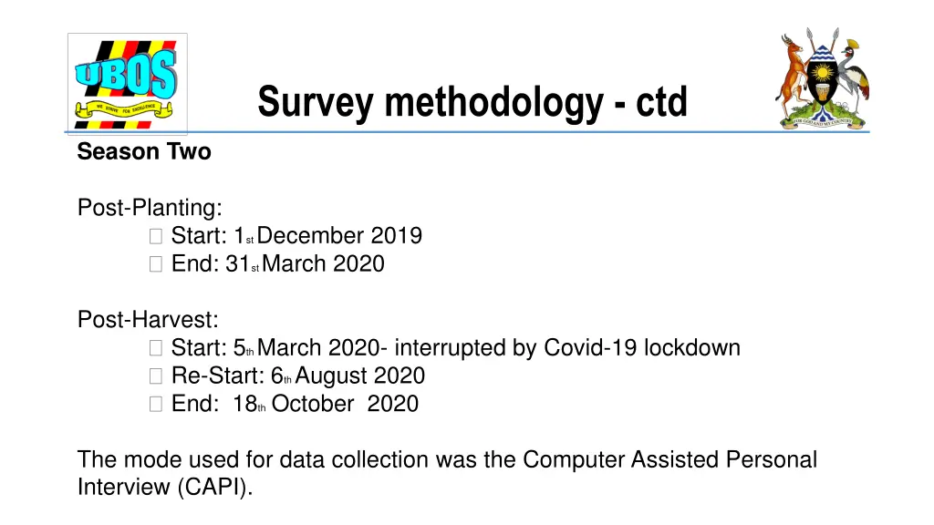 survey methodology ctd