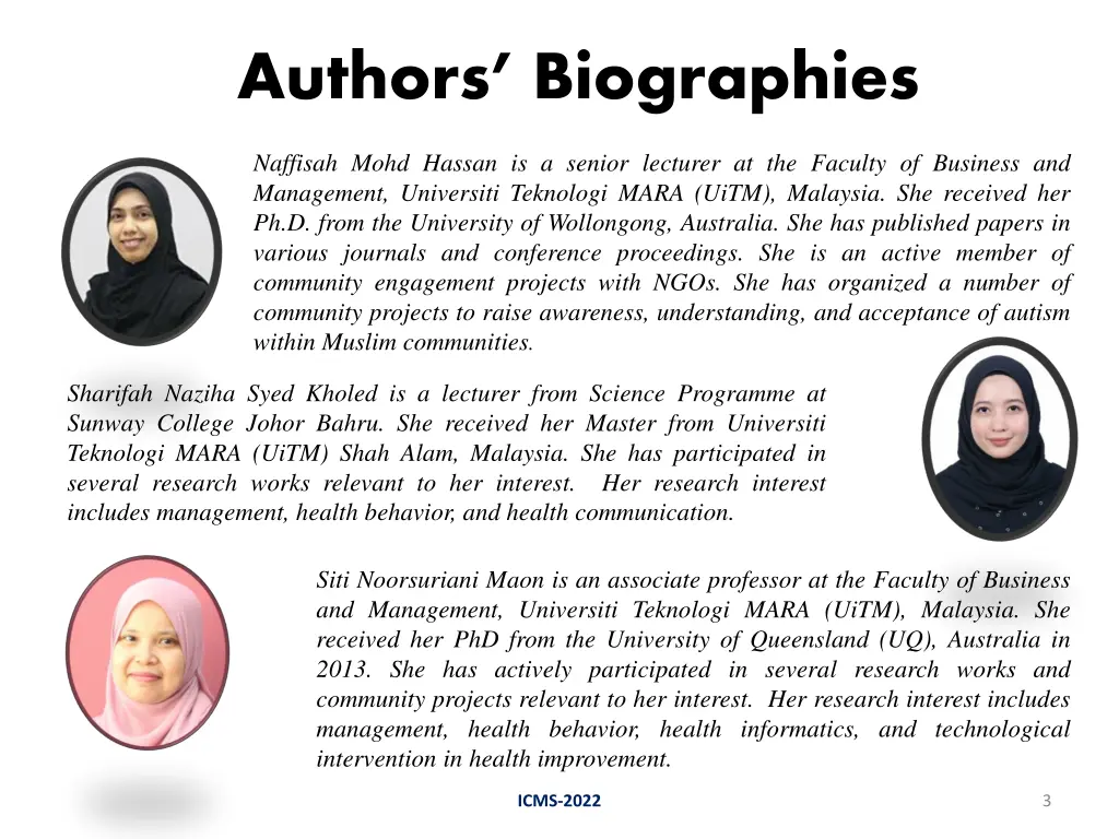 authors biographies