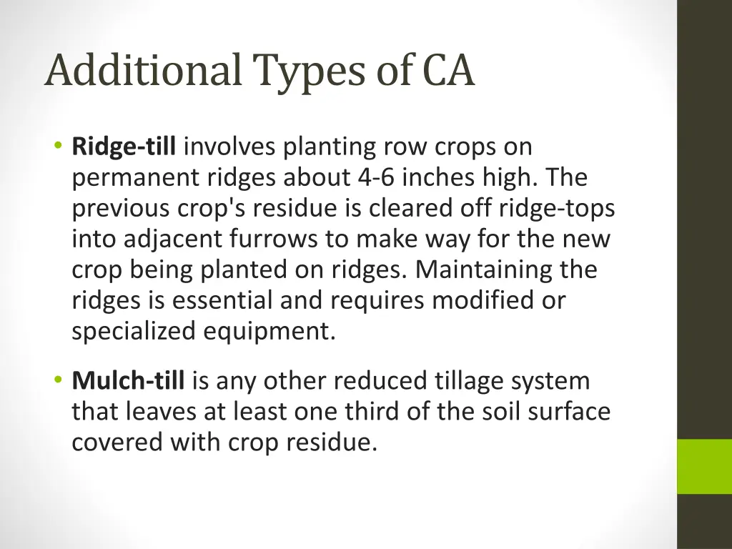 additional types of ca