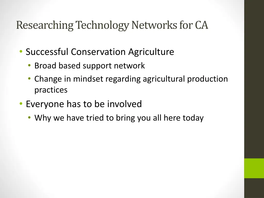 researching technology networks for ca