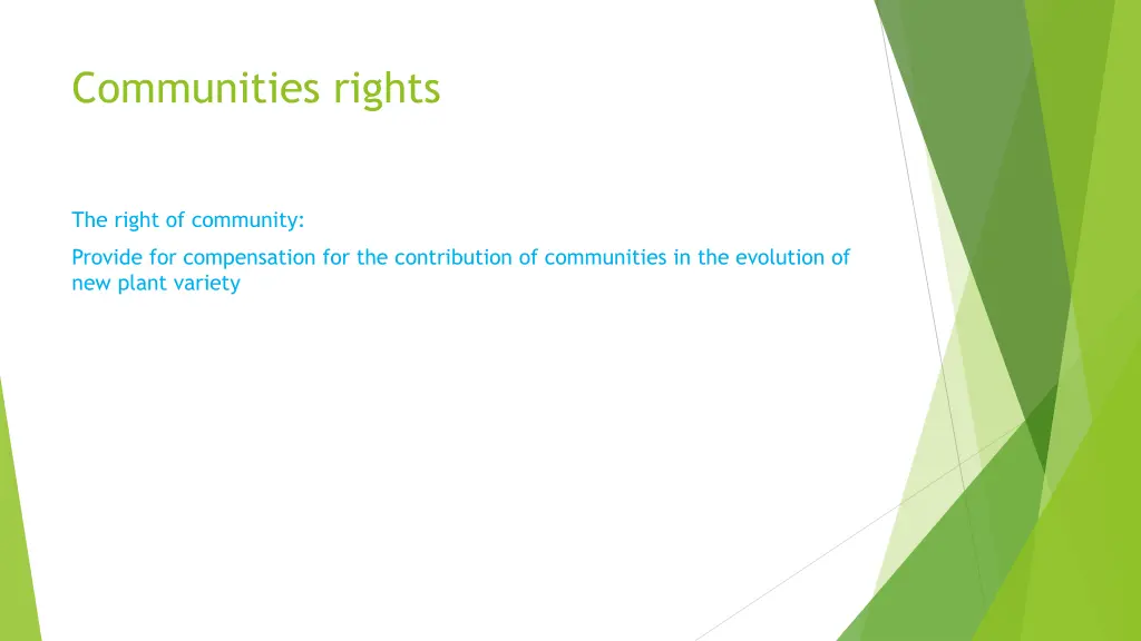 communities rights