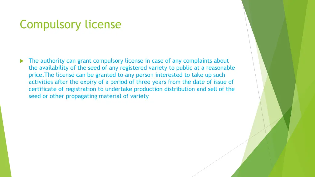 compulsory license