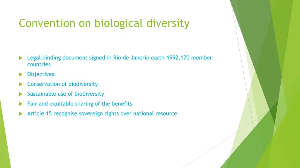 convention on biological diversity